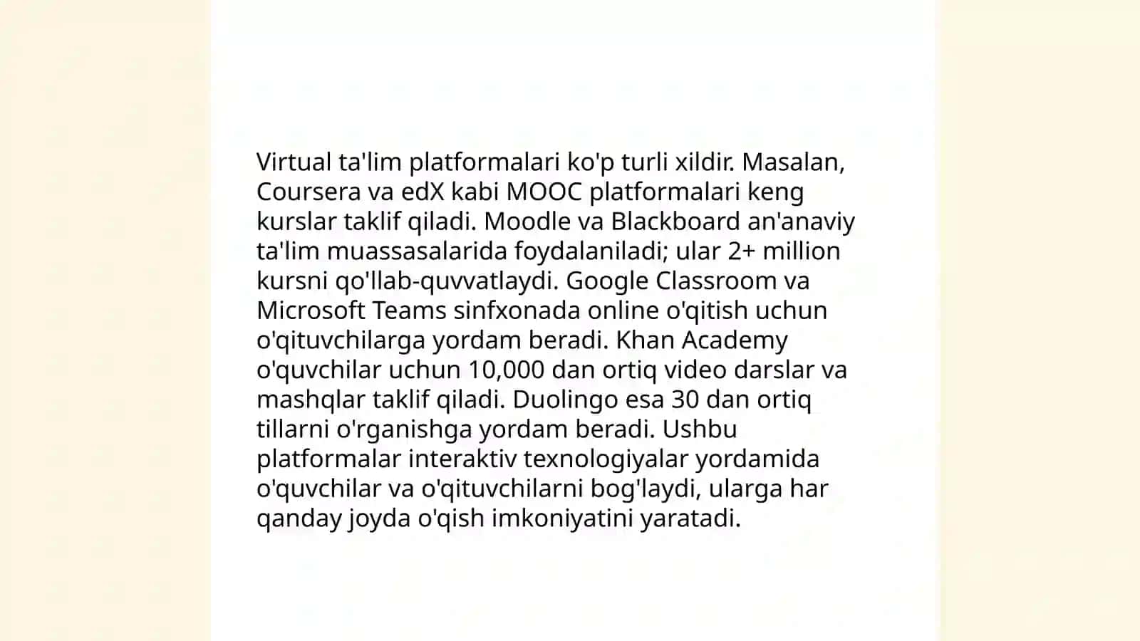 Vertual taʼlim hamda mediamaydon tuzilishi va internet jurnalistikasida raqobat muhiti 4