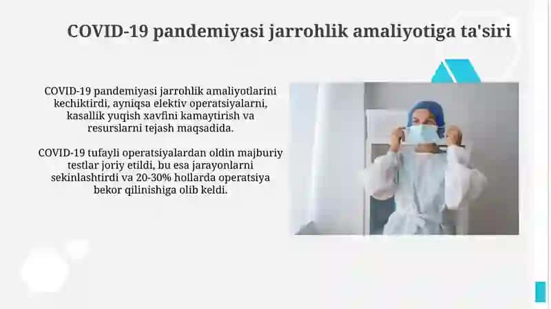 Jarrohlik xodimlarini COVID-19 dan himoya qilish protokollari 4
