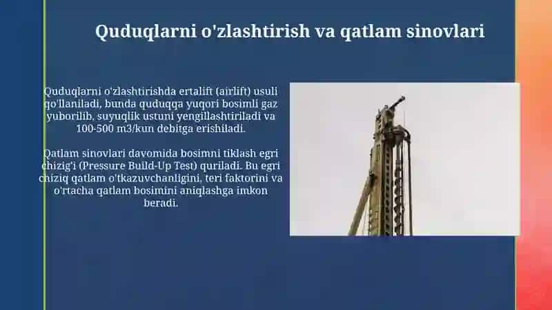 Gaz va gazokondensat quduqlarni ishlatish 4