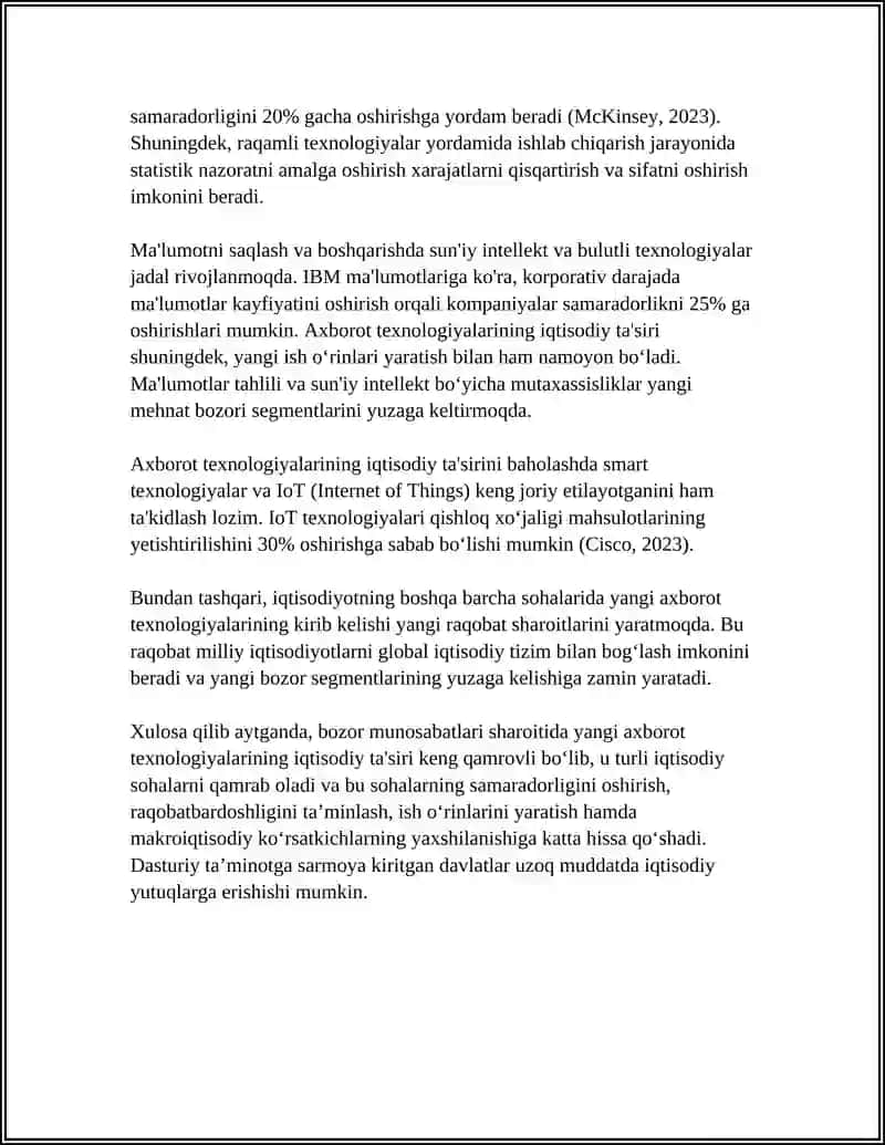 BOZOR MUNOSABATLARI SHAROITIDA YANGI AXBOROT TEXNOLOGIYALARNI RIVOJLANTIRISH 4