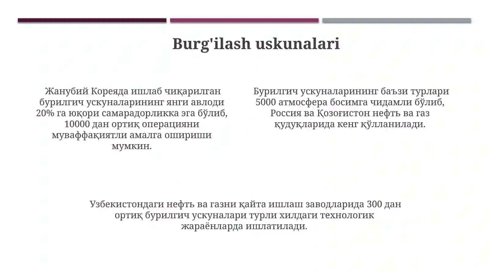 Neft va gaz qayta ishlashda zamonaviy sanoat uskunalarining turlari 4