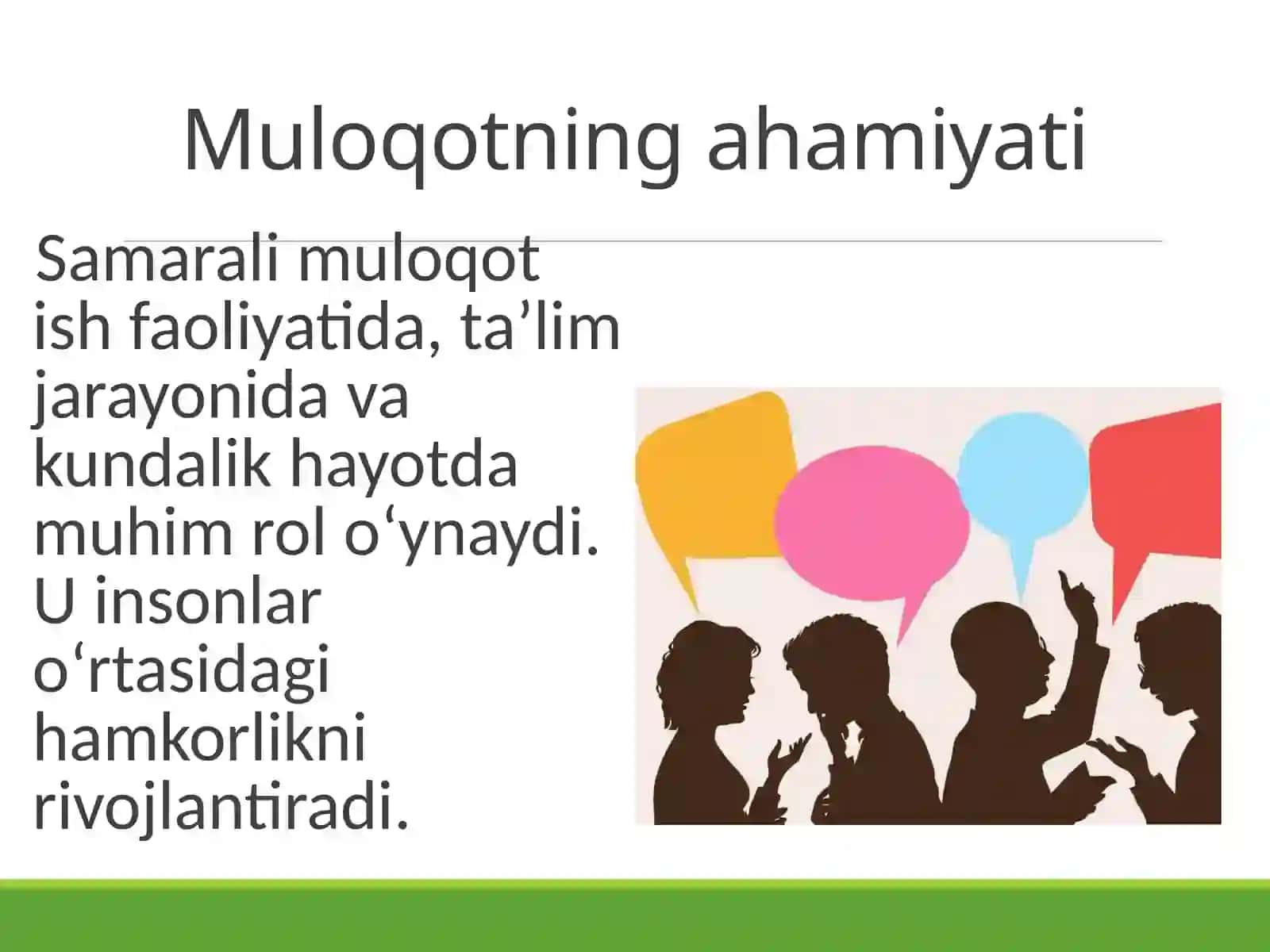 Muloqotda muammolarni tahlil qilish va ularni yechish 4