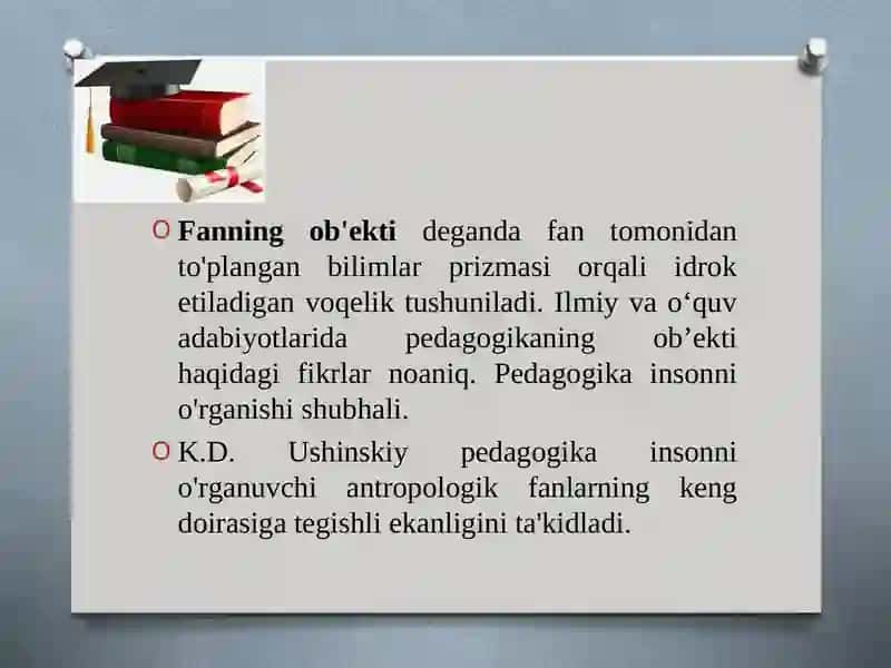 Yunogogika faniga kirish. Obekt, vazifa va maqsadlari 4