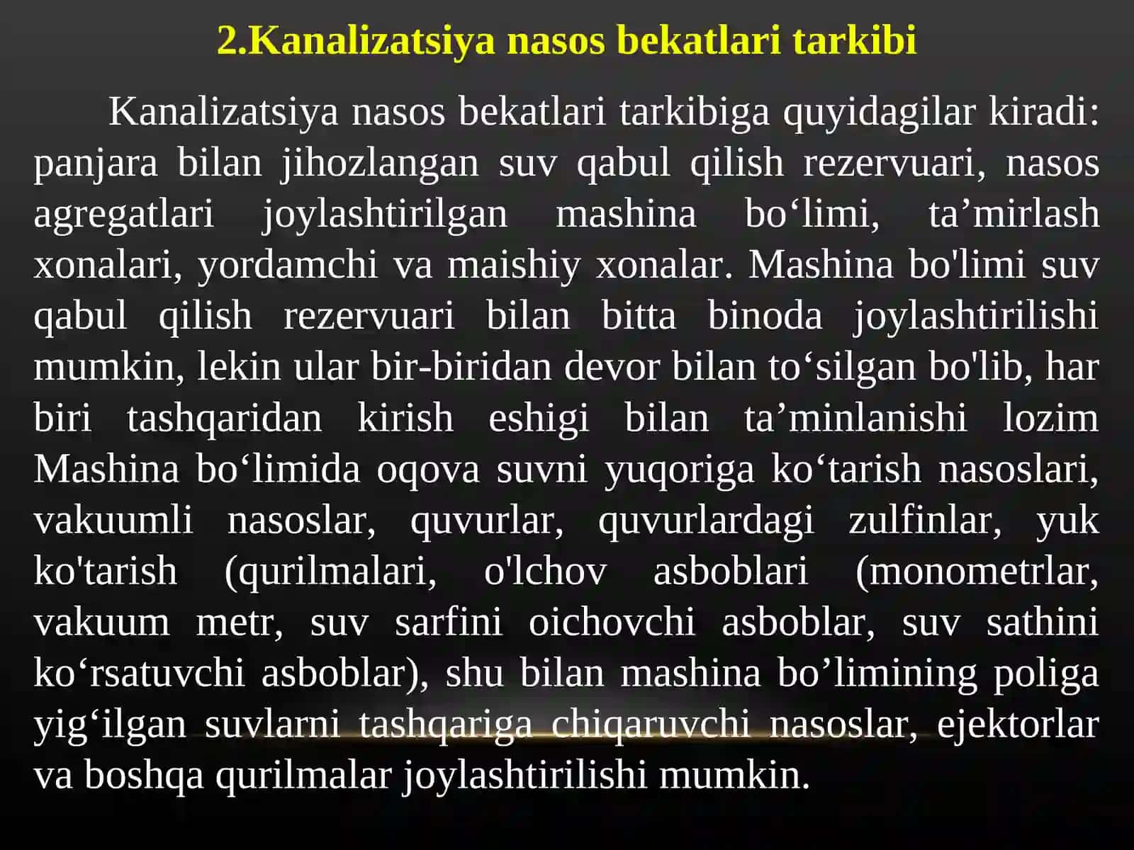 7-ma’ruza.Oqova suv nasos bekatlari 4