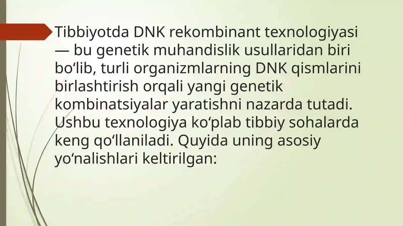 Tibbiyotda DNK rekombinantlarini qoʻllanilishi 4