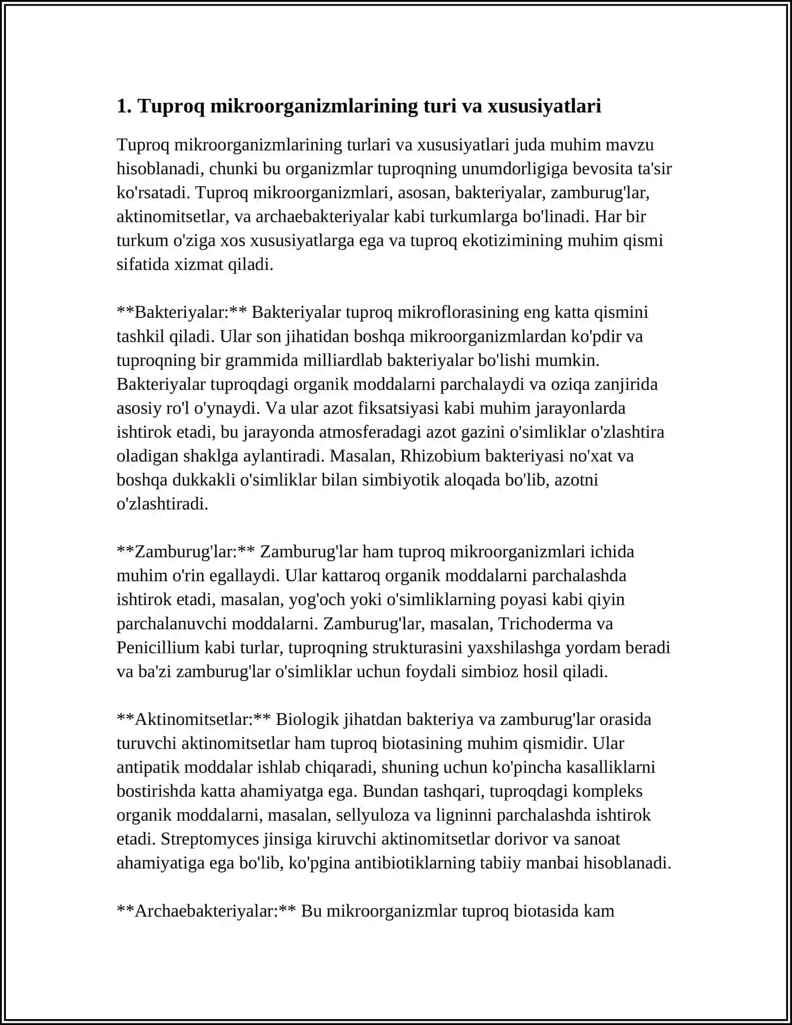 Tuproq Mikroorganizmlari va Hayvonlar Orasidagi Munosabatlar 4