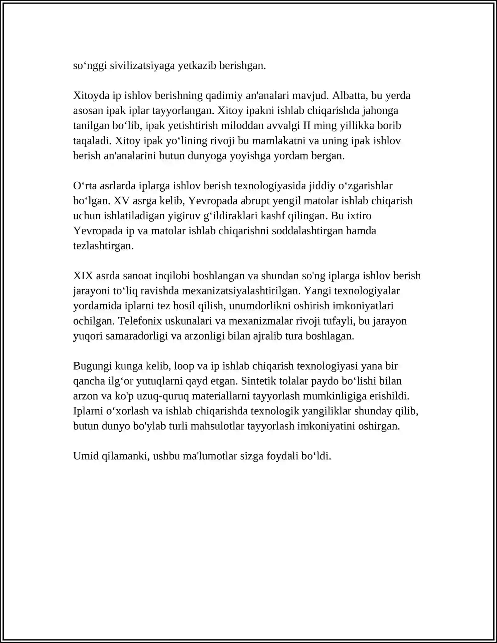 IPLARNI OXORLASH 4