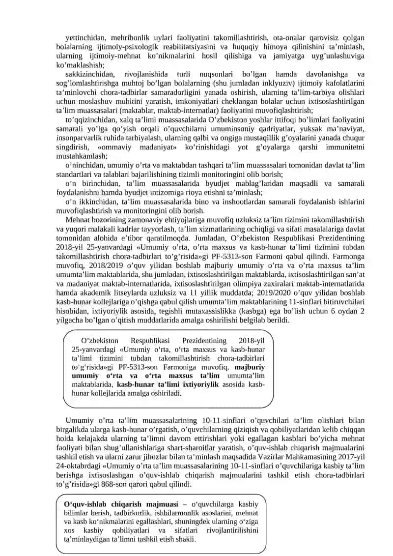 O‘ZBEKISTON RESPUBLIKASIDA TA’LIM TIZIMINI RIVOJLANTIRISHNING KONTSEPTUAL ASOSLARI 4