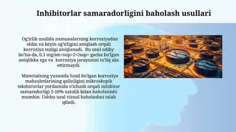 Neft va gaz sanoati qurilmalarini karroziyadan himoyalashda ingibitorlardan foydalanish 4