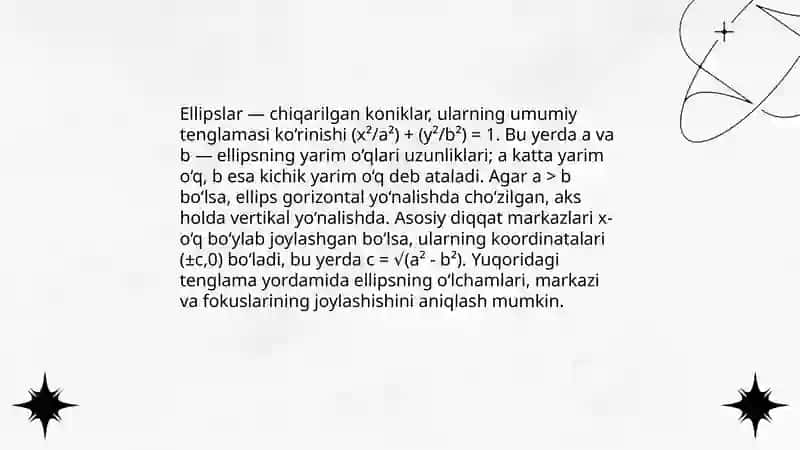 Ikkinchi tartibli chiziqlar va uning turlari 4