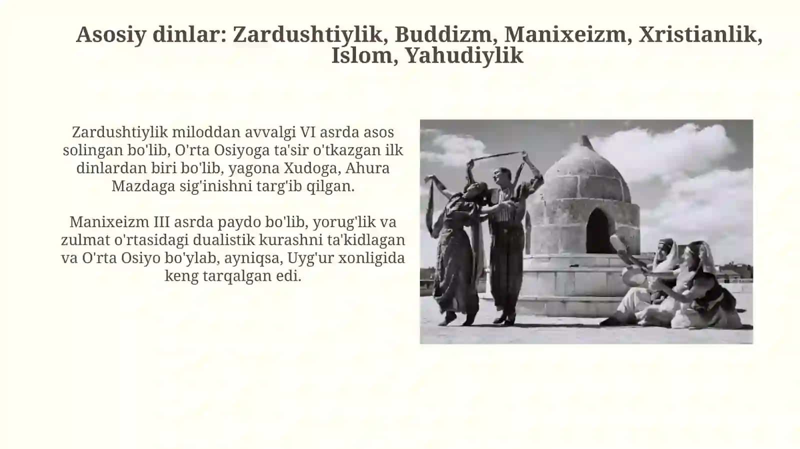 Markaziy Osiyo dinlari: Tarix va rivojlanish 4