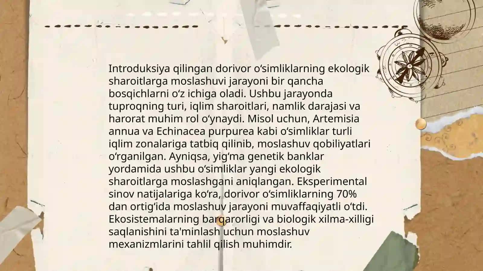 Botanika bog'ida introduksiya qilingan dorivor o'simliklar 4