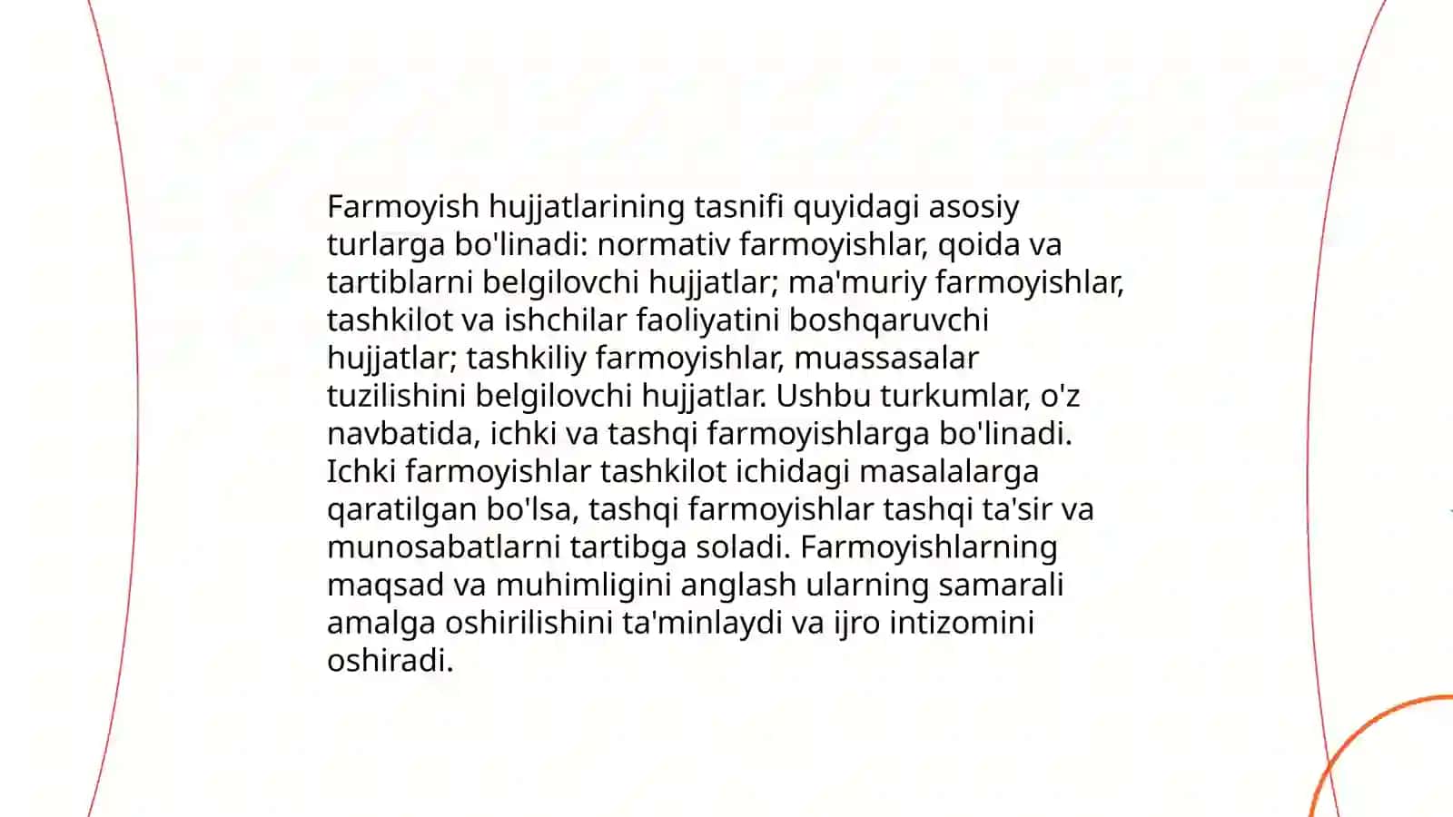 Tashkiliy hujjatlarning asosiy turlari 4