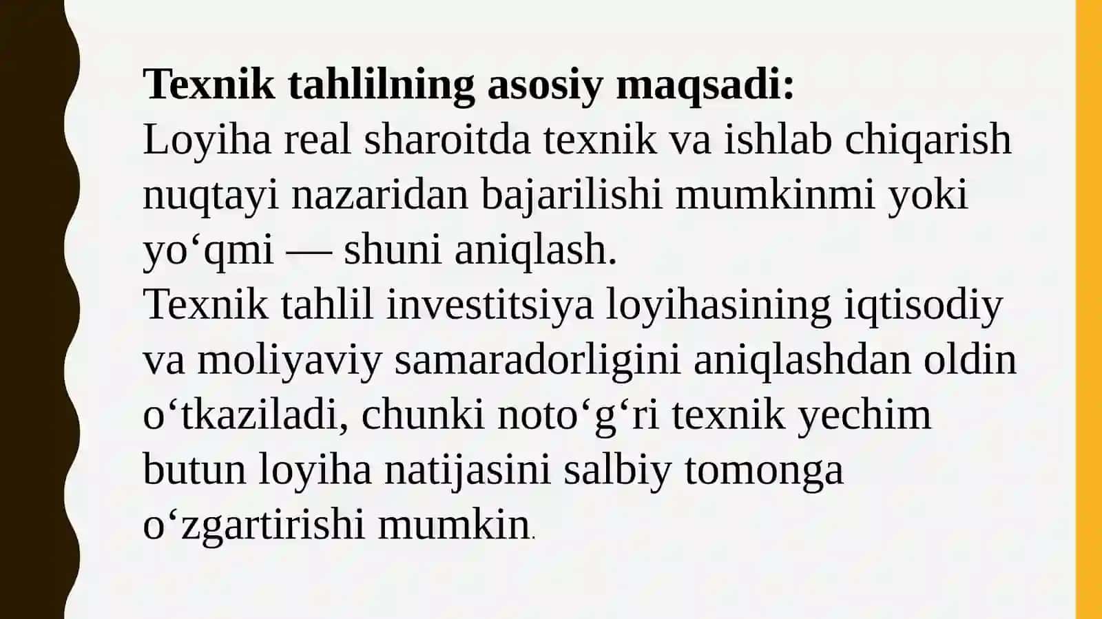 Investitsion taxlilda texnik, ekologik, ijtimoiy va institutsional taxlillarning mohiyati 4