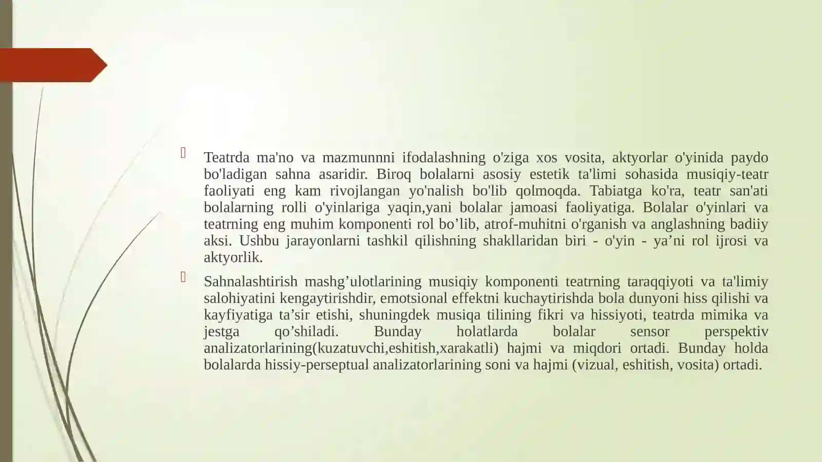 Sahnalashtirish faoliyati 4