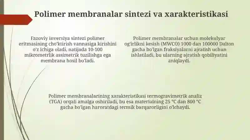 Polimerlar membranasi 4