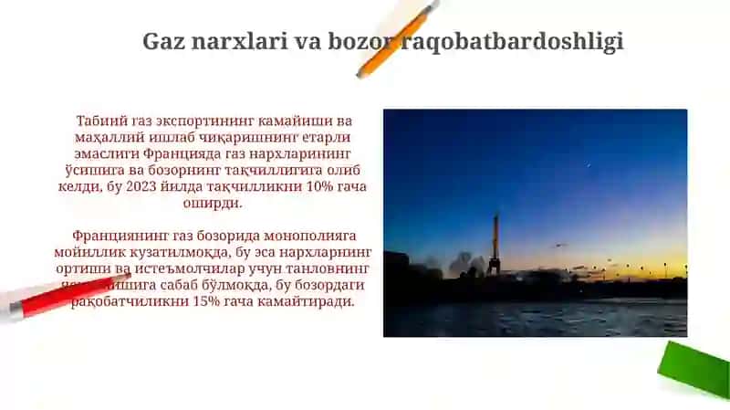 Fransiyada gaz sanoati rivojlanishining zamonaviy muammolari 4
