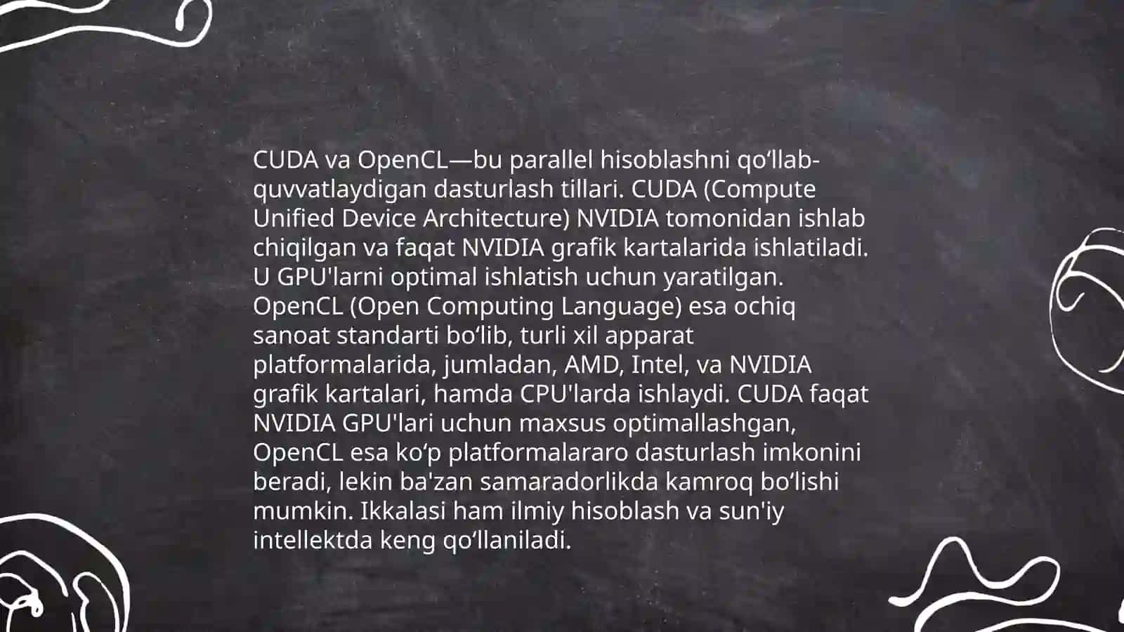 GPU va GPGPU arxitekturasi va o‘zaro ishlash prinsiplari 4