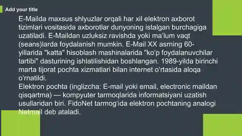 Elektron pochta va undan foydalanish 4