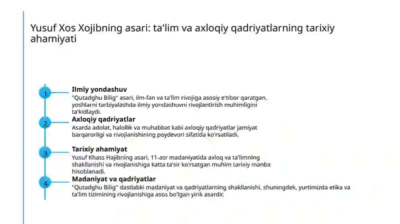 Qutadg'u bilig asarining ilmiy, ta'limiy va axloqiy ahamyati 4