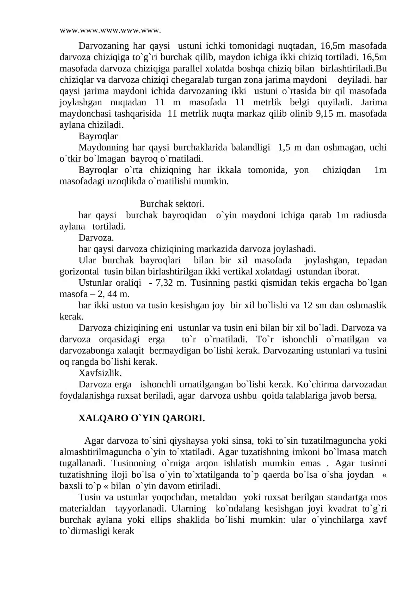 Futbol o`yinini paydo bo`lishi va qoidalari 4