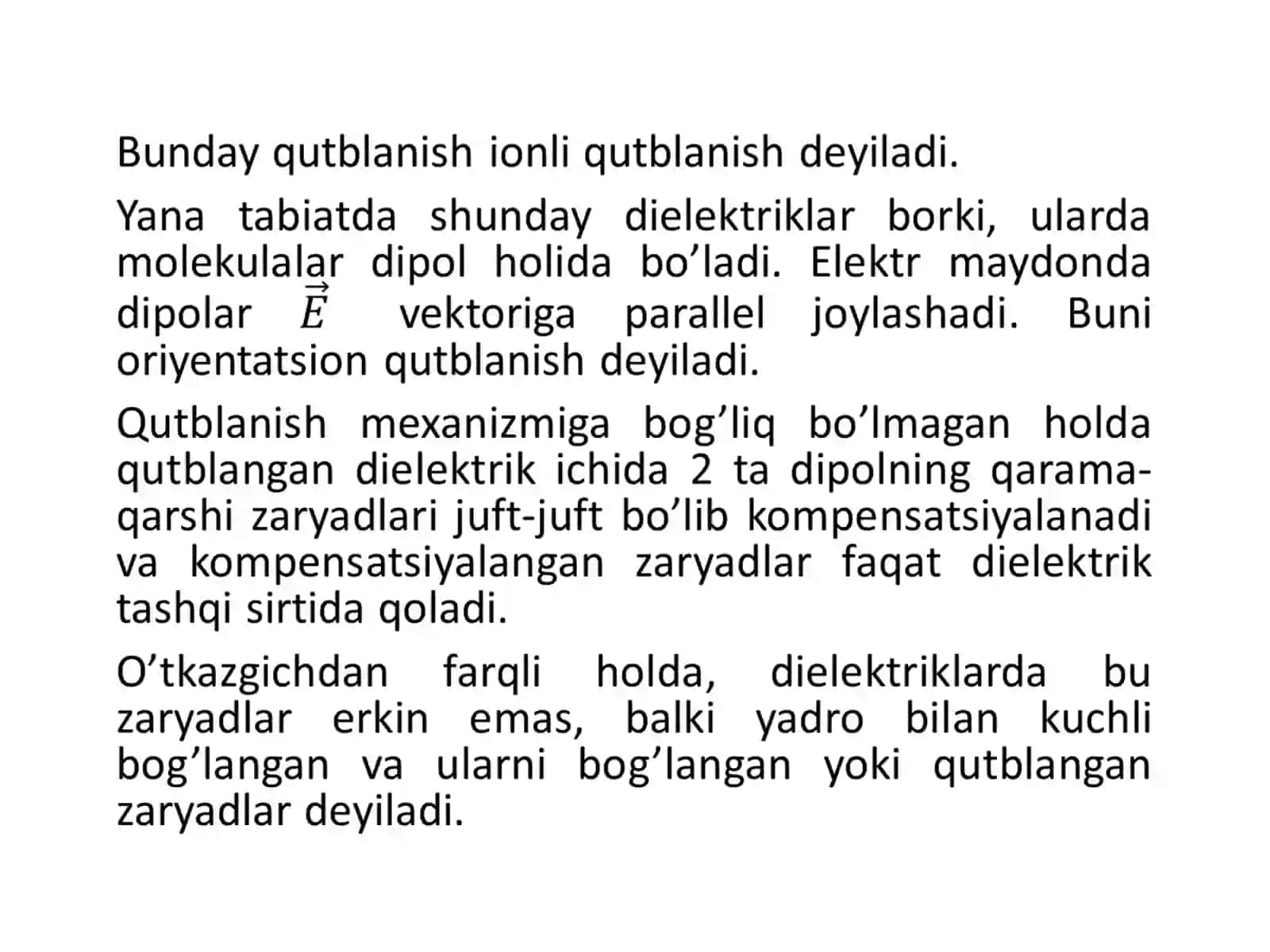 FAN: Y/O’ VA DIEL FIZIKASI MA’RUZA N7 4