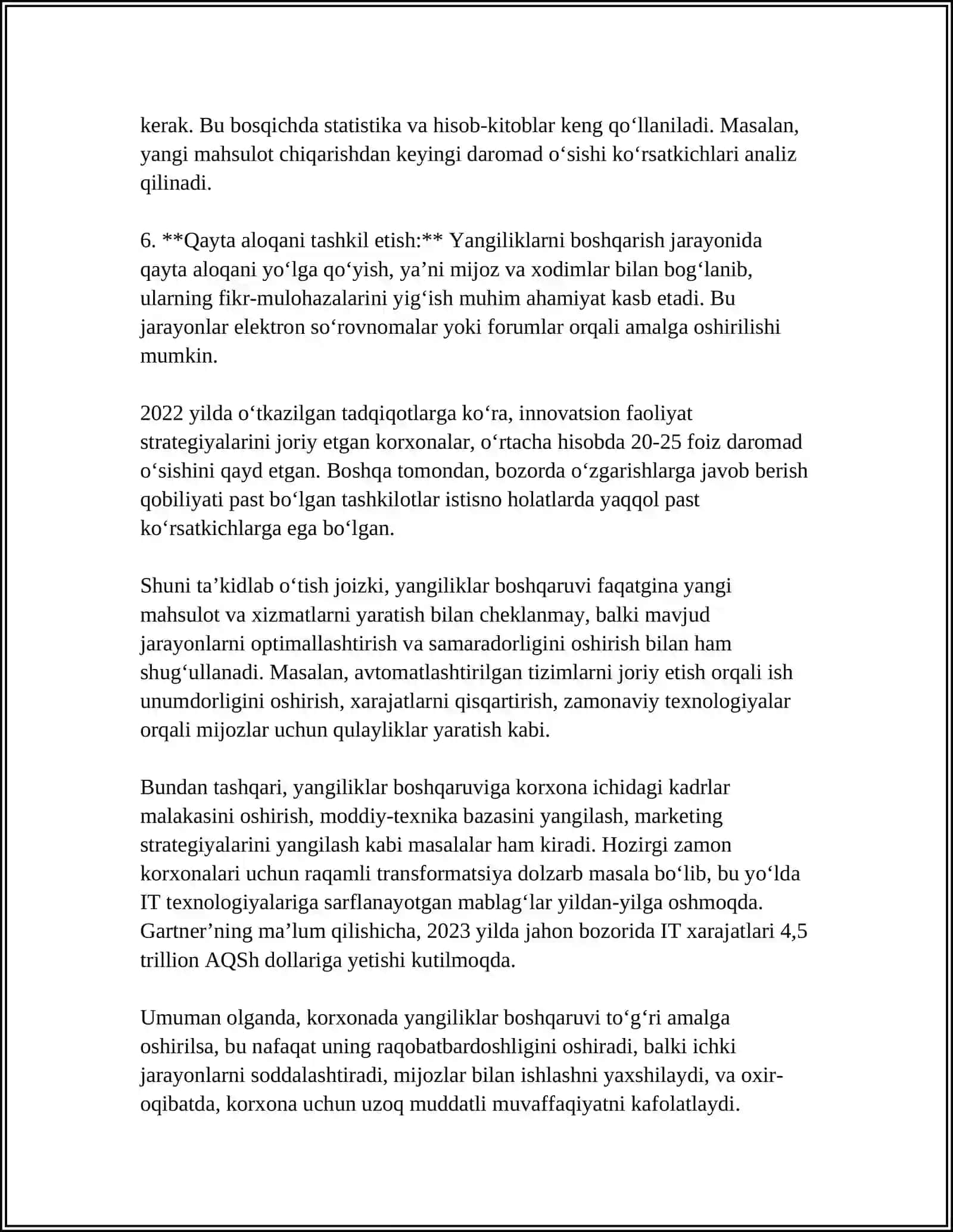 KORXONALARDA YANGILIK ISHLAB CHIQARISHNING TASHKILIY ASOSLARI 4