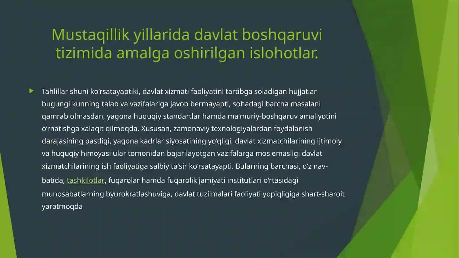 Mustaqillik yillari davlat boshqaruv tizimida amalga oshirilgan islohotlar 4