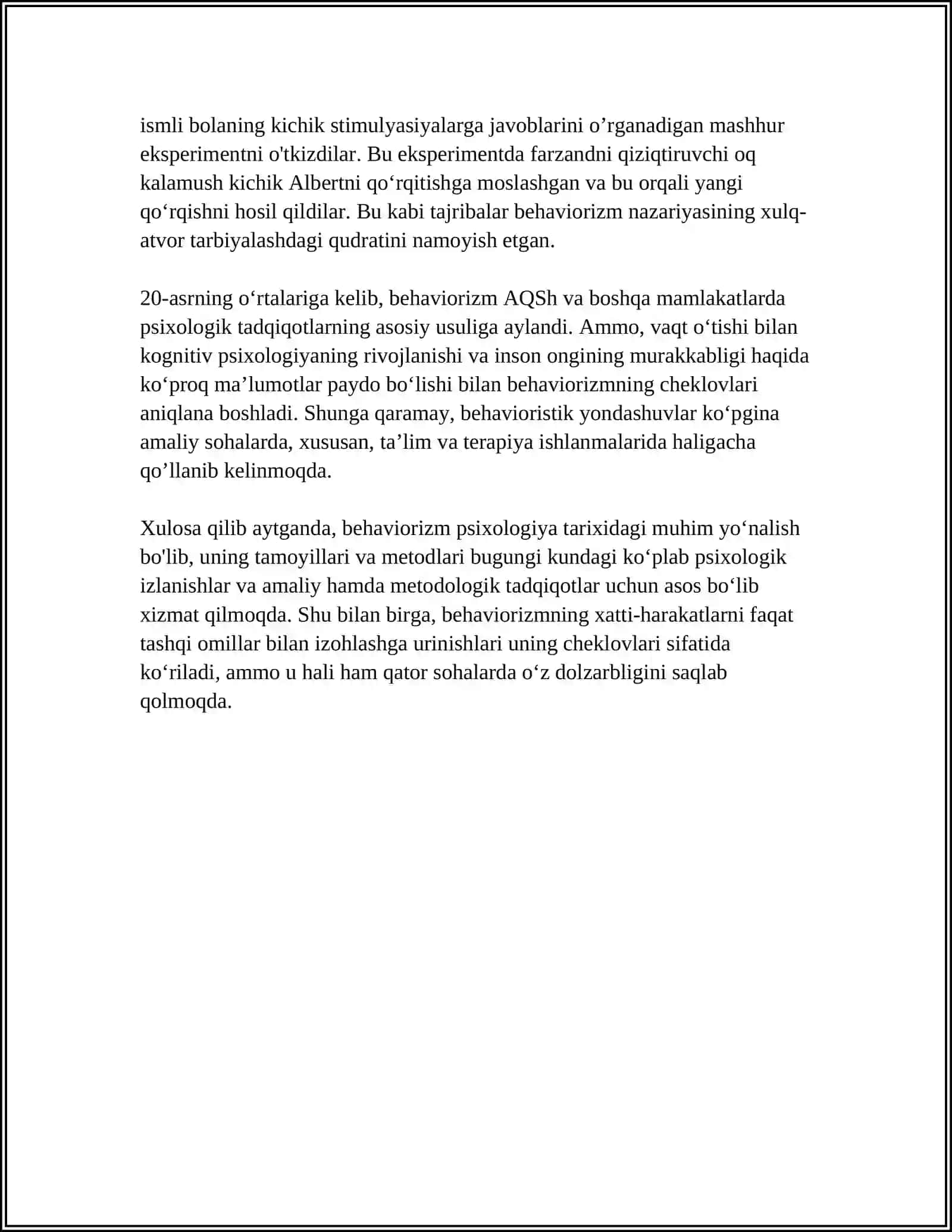 Behaviorizmning kelib chiqishi 4
