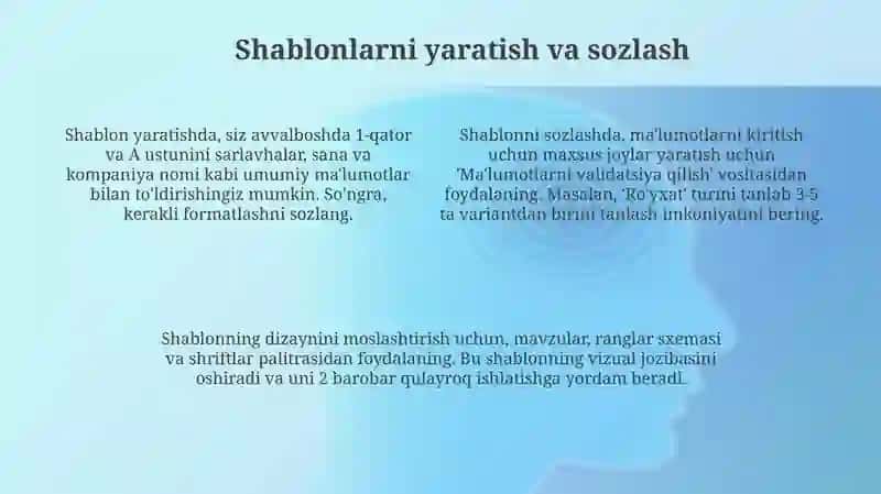 Shablonlar bilan ishlash 4