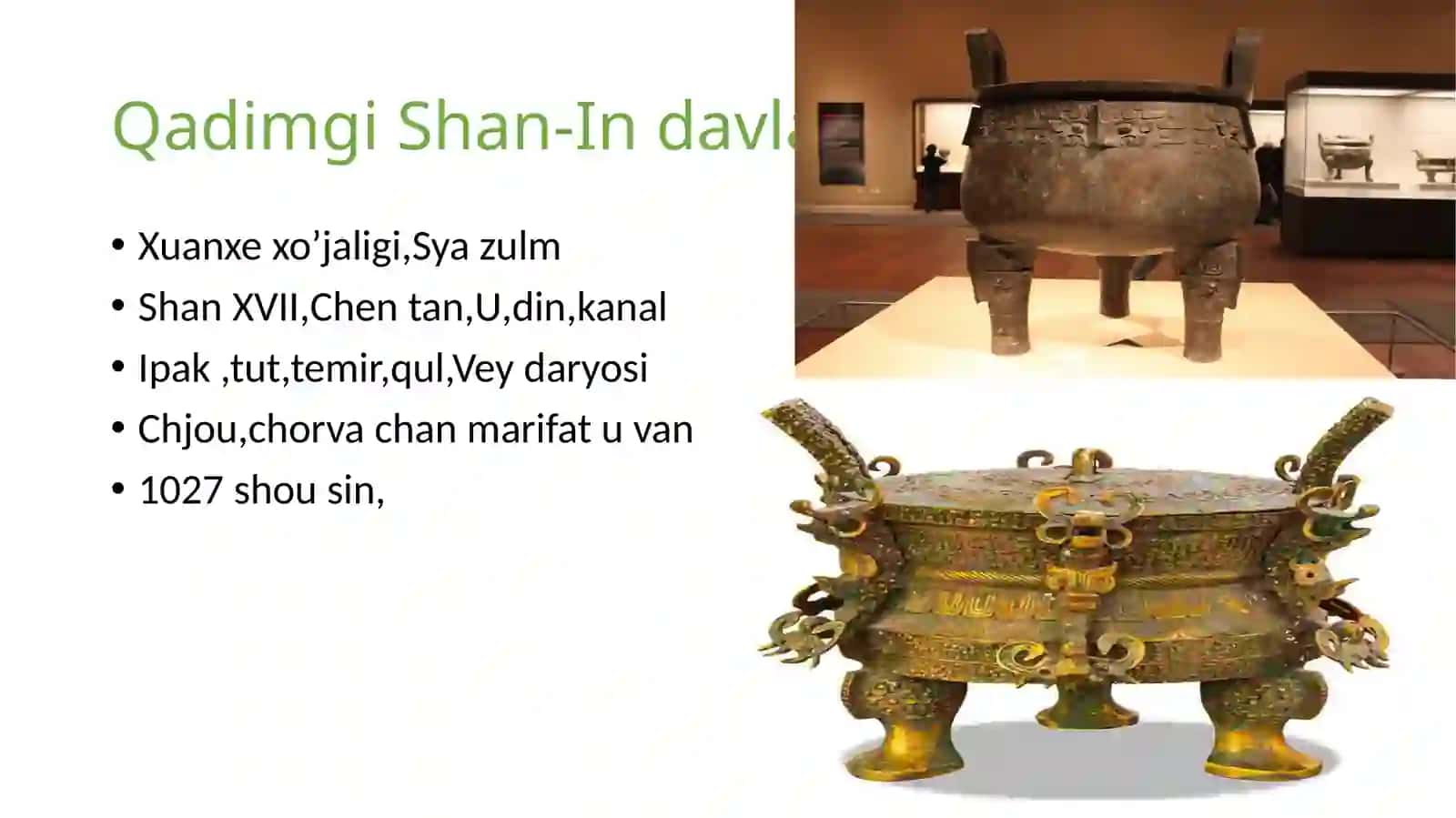 Jahon tarixidan Qadimgi Xitoy mavzusida slayd. 4