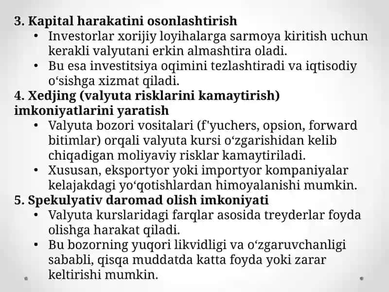 4-mavzu.Xalqaro valyuta va elektron pullar bozori 4