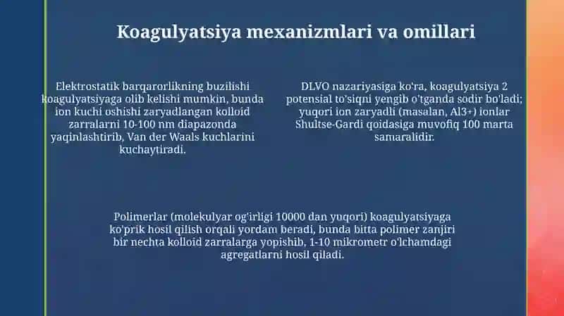 Kolloid eritmalarning koagulyatsiyasi 4