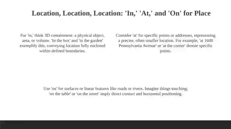 Prepositions of Place and Movement: An Introduction 4