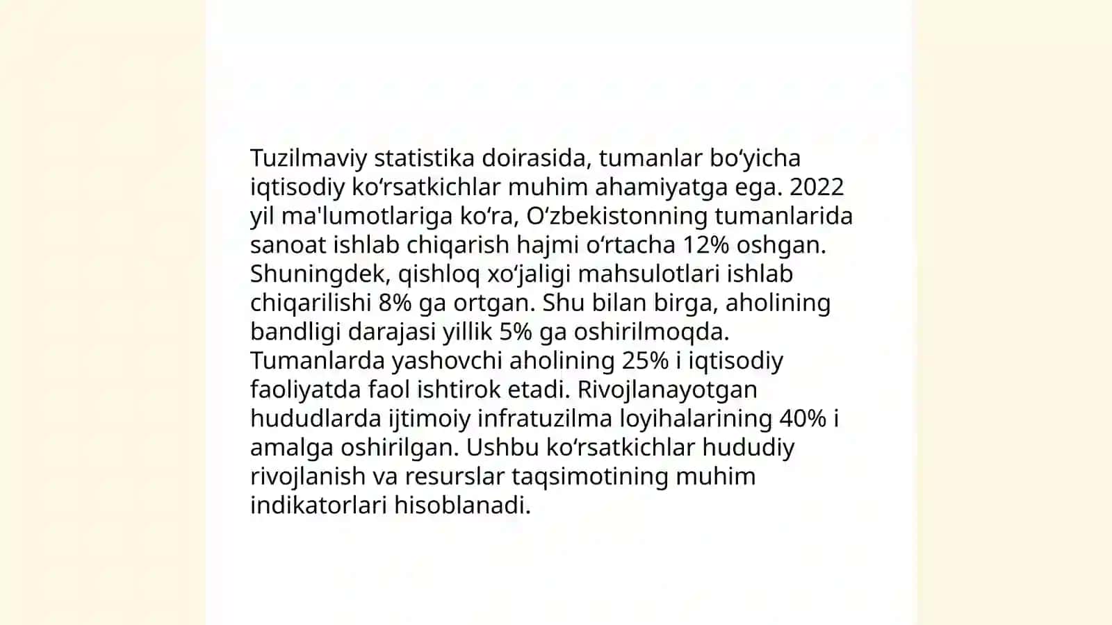 Hududlar aro siyosat (tumanlar statistikasi) 4