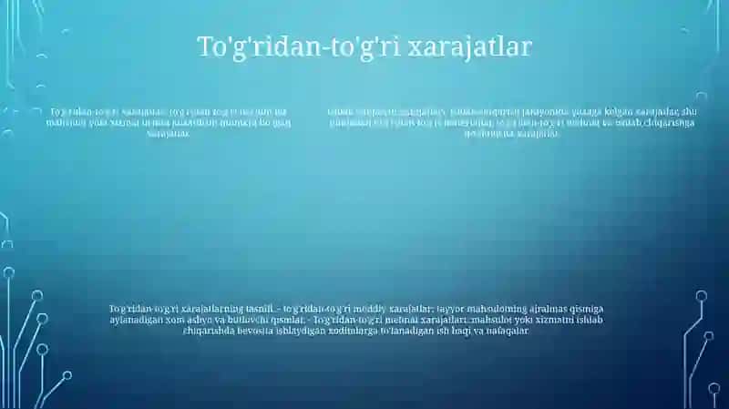 Ishlab Chiqarish Xarajatlari Va Klassifikatsiya 4