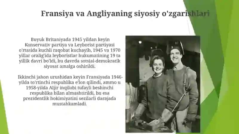 Fransiya va Angliya ikkinchi jahon urushidan keyingi yillarda 4