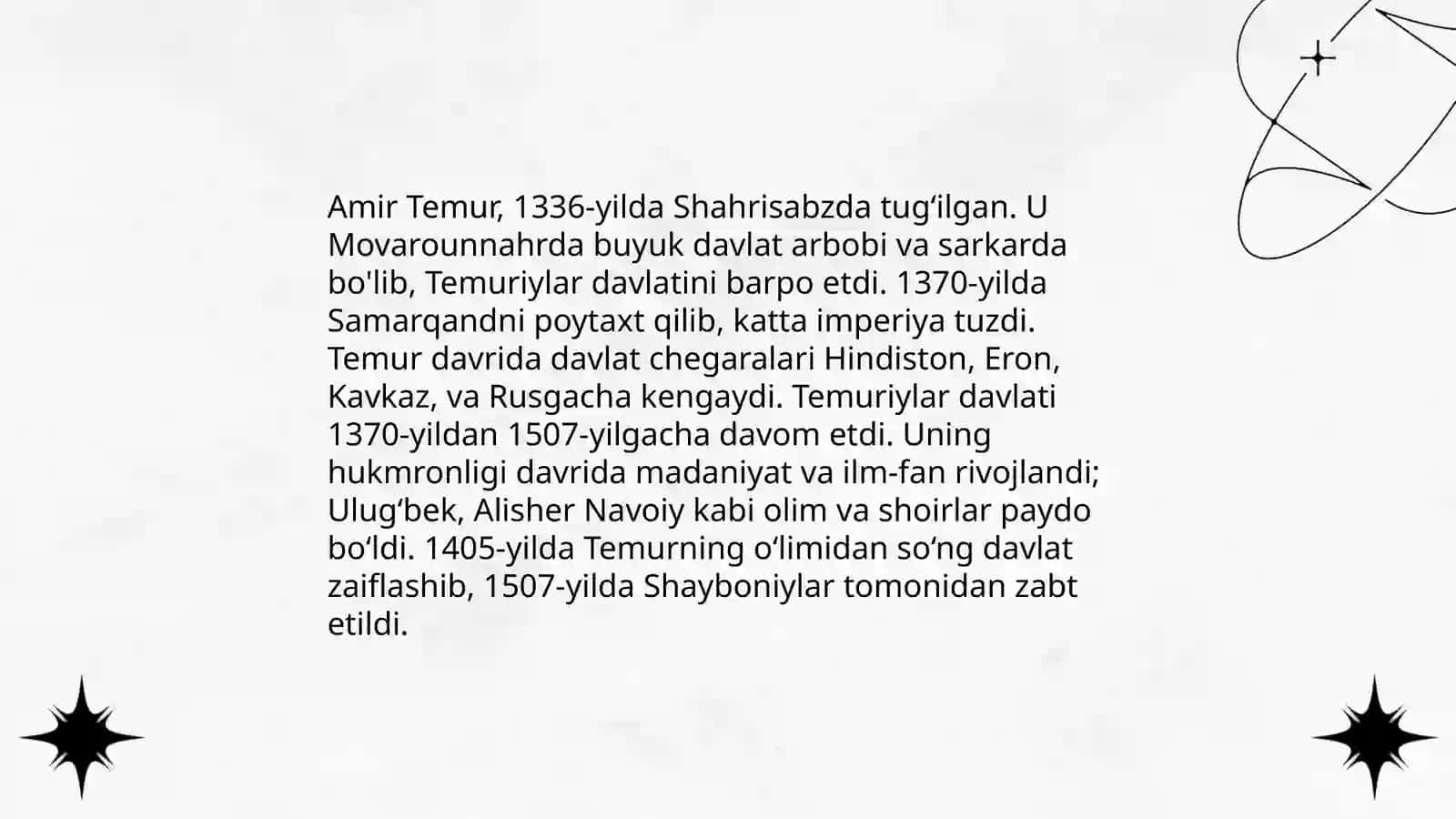 Amir Temur – buyuk davlat arbobi va sarkarda 4