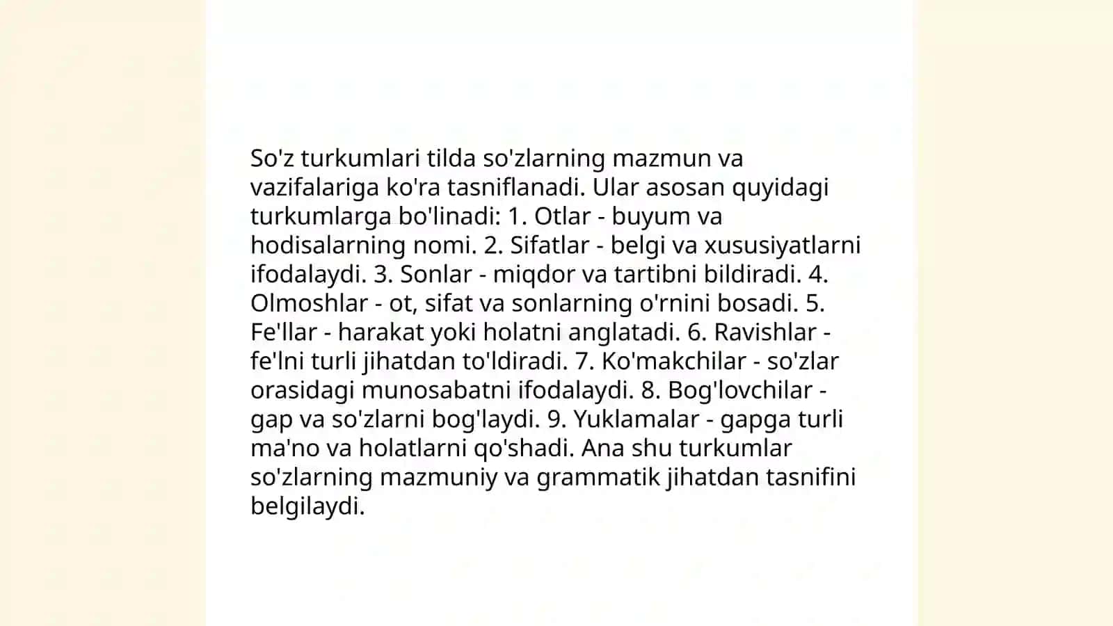 Boshlang' ich sinflarda so'z turkumlarini o'rganishda uzvilik va uzliksizlikning ta'minlashni tahlil qilish 4