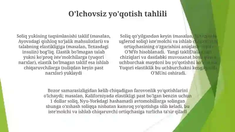 Talab va taklif elastikligiga ko‘ra soliq yukini hisoblash 4