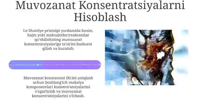 Kataliz.Kimyoviy muvozanatga oid tajribalar bajarish 4