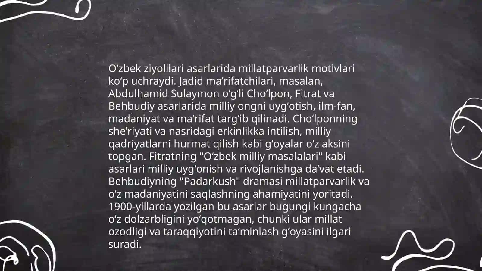 Mustabid tuzum davri oʻzbek ziyolilari asarlarida milliy-maʼnaviy tarbiya masalalari 4