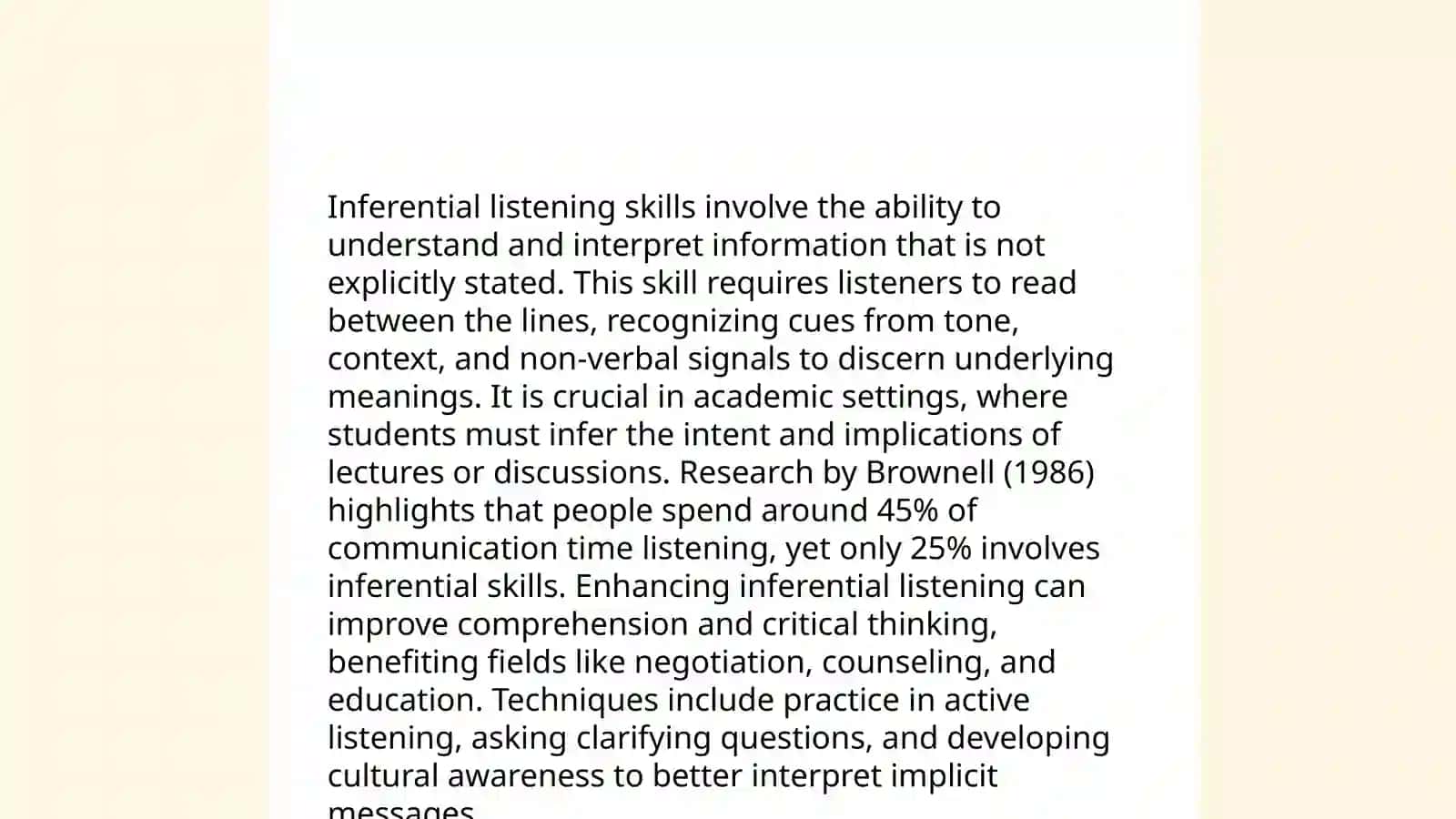 Essesment of reading and listening skills 4