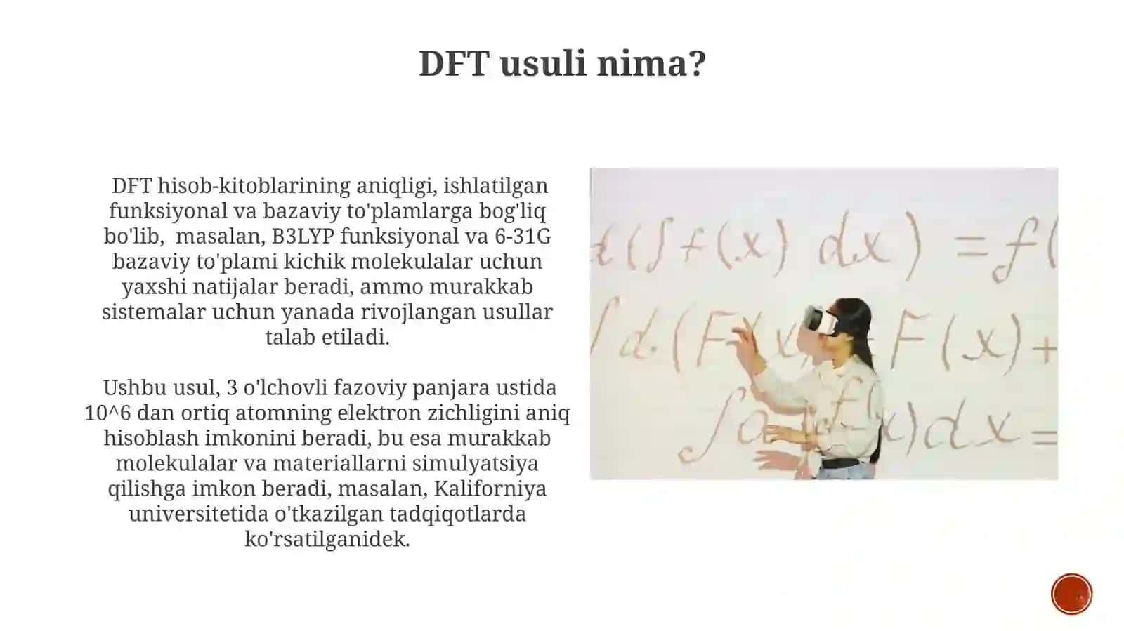 DFT hisoblash usulini oʻrganish 4