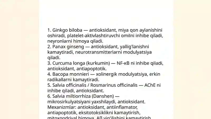 Dorivor O'simliklar 4