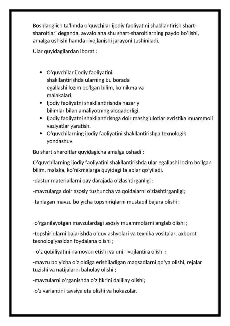 Adabiyot darslarida o'quvchilarning ijodiy tafakkurini shakllantirishga doir interfaol o'yinlardan foydalanish 4