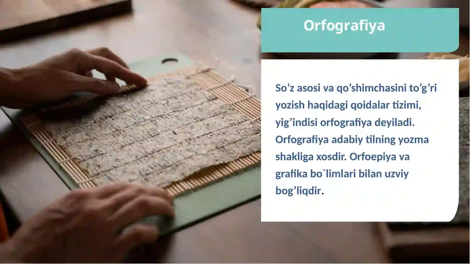 O‘ZBEK TILIDA FONETIKA, ORFOEPIYA, GRAFIKA VA ORFOGRAFIYA 4