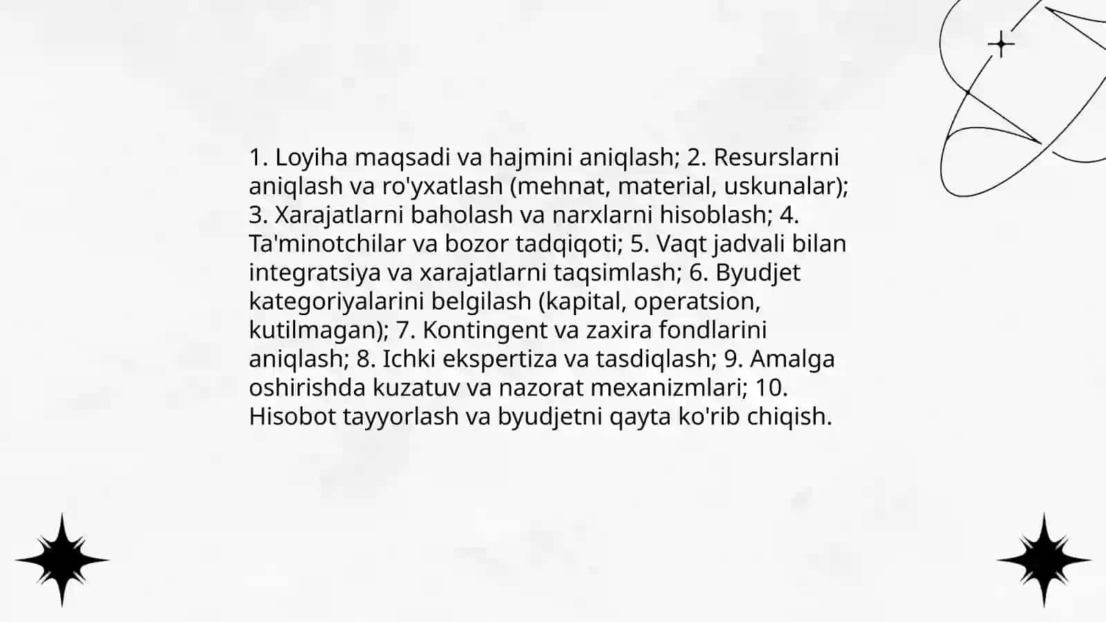 Moliyaviy rijalashtirish va loyiha byudjeti 4