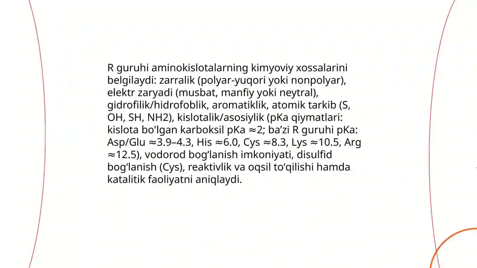 Aminokislotalar tuzilishi xossalari va biologik vazifalari 4