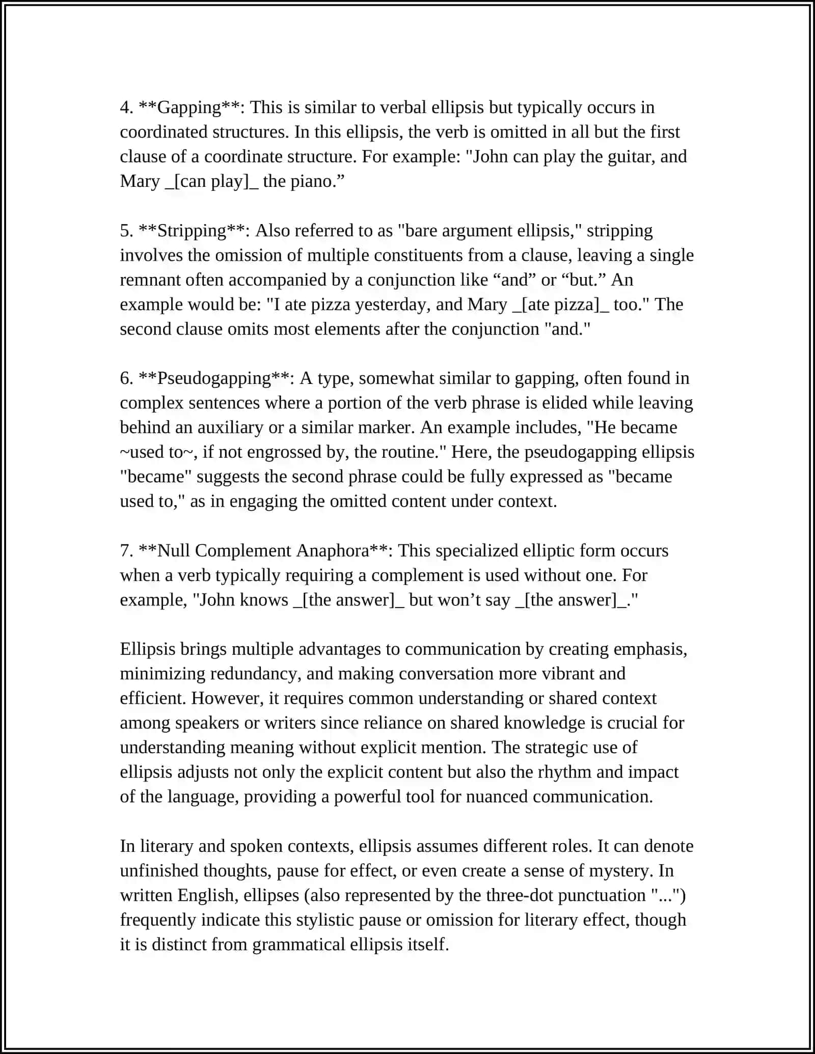 REFERAT Theme: ELLIPSIS, REPETITIONS AND SUBSTITUTIONS 4